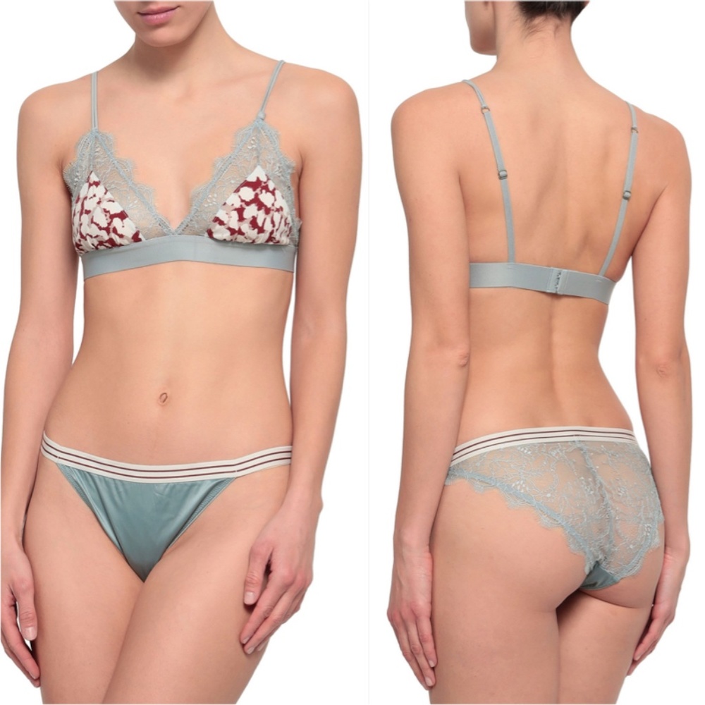 LOVE STORIES lace stretch-jersey bralette